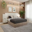Ver imagem 2 de Cabeceira com Mesa de Cabeceira Veneza 2 Gavetas Mdf