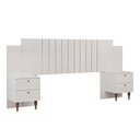 Ver imagem 1 de Cabeceira com Mesa de Cabeceira Veneza 2 Gavetas Mdf