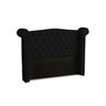 KIT + Cabeceira Com Recamier Baú Dunas Princesa em captonê 0,90 solteiro Cama Box Preto Veludo Dalaq - 2