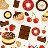 Papel de Parede Adesivo Casual 007 Doces 3.00x0.58m - 2