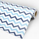 Ver imagem 3 de Papel de Parede Adesivo Chevron 008 Azul 4.20x0.58m