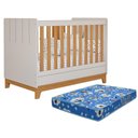 Ver imagem 1 de Berço Mini Cama Biscoito Off White/nature com Colchão Physical - Permóbili Baby