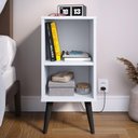 Ver imagem 2 de Kit Quarto Mesinha Cabeceira Nicho Prateleira Organizadora Mesa Canto Lateral Cama Charme Retrô