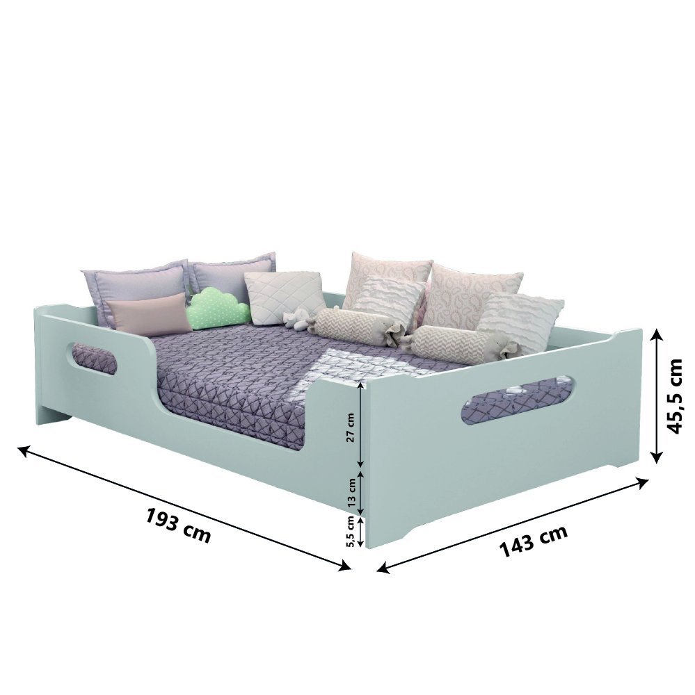 Cama Infantil Montessoriana Casal Encanto para Colchão 1,38x1,88m Branco Gabrielli - 3