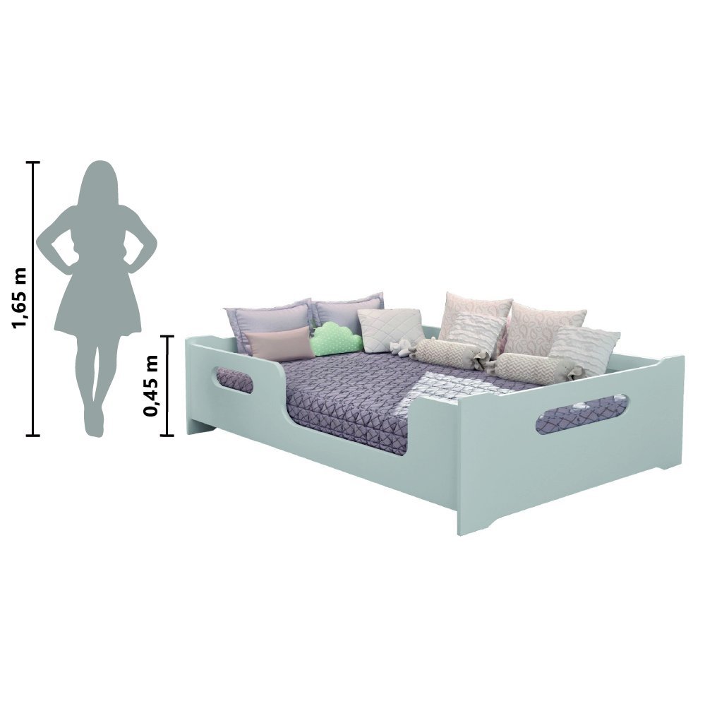 Cama Infantil Montessoriana Casal Encanto para Colchão 1,38x1,88m Branco Gabrielli - 5