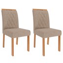 Ver imagem 4 de Conjunto de Mesa de Jantar Tampo de Vidro Off White Louise 1,30 com e 4 Cadeiras Juliana Cinamomo/