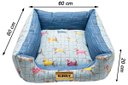 Ver imagem 2 de Cama para Cachorro Quadrada Impermeavel Luppet Azul Pets - G