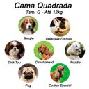 Ver imagem 5 de Cama para Cachorro Quadrada Impermeavel Luppet Azul Pets - G