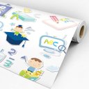 Ver imagem 3 de Papel de Parede Adesivo Infantil 014 Escola 1.80x0.58m
