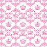 Papel de Parede Adesivo Baby 040 Coroas Rosa 2.40x0.58m - 2