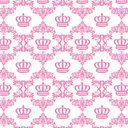Ver imagem 2 de Papel de Parede Adesivo Baby 040 Coroas Rosa 2.40x0.58m
