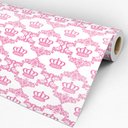 Ver imagem 3 de Papel de Parede Adesivo Baby 040 Coroas Rosa 2.40x0.58m