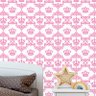 Papel de Parede Adesivo Baby 040 Coroas Rosa 2.40x0.58m - 1