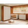 Quarto de Bebê Lótus com Guarda-roupa 4 Portas, Cômoda com Porta e Berço Minicama Areia/savana Relle - 1
