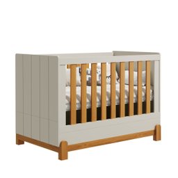 Quarto de Bebê Lótus com Guarda-roupa 4 Portas, Cômoda com Porta e Berço Minicama Areia/savana Relle - 4