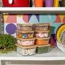 Ver imagem 6 de Kit 8 Potes de Vidro com Tampa de Bambu Hermético Marmita Retangulares - Tud