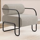 Ver imagem 2 de Kit 02 Poltronas Decorativas Orgânica Living Miska Bouclê Bege - Abmaza