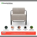 Ver imagem 3 de Kit 02 Poltronas Decorativas Orgânica Living Miska Bouclê Bege - Abmaza