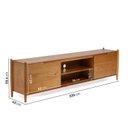 Ver imagem 3 de Rack para TV até 75 Polegadas 220cm Madeira Maciça Baru CabeCasa MadeiraOriginals Madeiraoriginal Marrom/Cacau