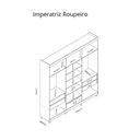 Ver imagem 6 de Guarda-Roupa Casal MDF Reflecta 6 Portas 4 Gavetas com LED Casuá Imperatriz Off-White