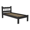 Ver imagem 2 de Cama Solteiro Madeira Maciça Para Colchão 78/88 X 188Cm Madri Multimóveis Vcr4141 Preto Preto