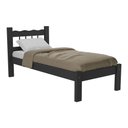 Ver imagem 1 de Cama Solteiro Madeira Maciça Para Colchão 78/88 X 188Cm Madri Multimóveis Vcr4141 Preto Preto
