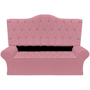 Ver imagem 2 de Conjunto Cabeceira Casal e Recamier Baú 140cm Calçadeira Banco Quarto Estofado:suede Rosê