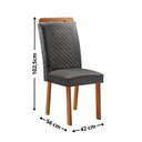 Ver imagem 3 de Mesa de Jantar Eloise 90cm Tampo MDF Vidro Canto Copo com 4 Cadeiras Aline