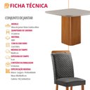 Ver imagem 7 de Mesa de Jantar Eloise 90cm Tampo MDF Vidro Canto Copo com 4 Cadeiras Aline