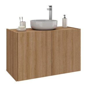 Gabinete de Banheiro 62,5cm Suspenso 2 Portas Multimóveis Mp5044 Rustic