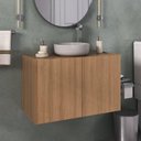 Ver imagem 2 de Gabinete de Banheiro 62,5cm Suspenso 2 Portas Multimóveis Mp5044 Rustic