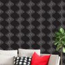 Papel de Parede Adesivo Arabesco 014 Preto 3.00x0.58m - 1
