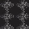 Papel de Parede Adesivo Arabesco 014 Preto 3.00x0.58m - 2