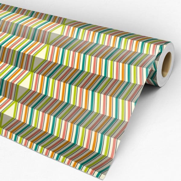 Papel de Parede Adesivo Listrado 040 Colorido 2.40x0.58m - 3