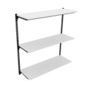 Ver imagem 1 de Conjunto Cremalheira com 3 Prateleiras 94x100x31cm Comac - Branco/Preto