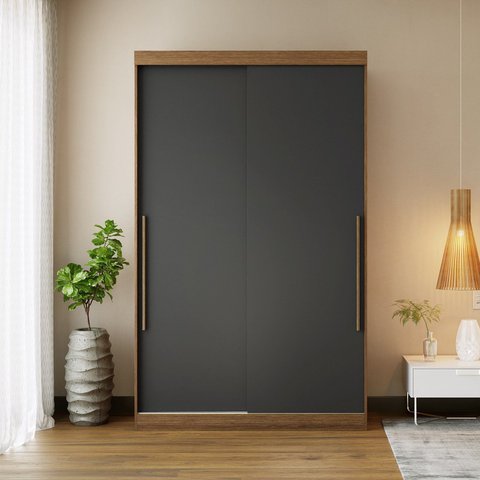 Guarda Roupa 2 Portas de Correr 2 Gavetas Gênova Plus