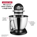 Ver imagem 3 de Kitchenaid Artisan Mini Mixer 3.5qt, 10 Velocidades, Preto