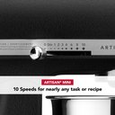 Ver imagem 5 de Kitchenaid Artisan Mini Mixer 3.5qt, 10 Velocidades, Preto