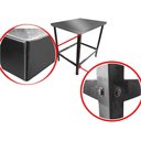 Ver imagem 3 de Mesa De Serviço Confeitaria Açougue Padaria 55x55 Slim Tampo Inox