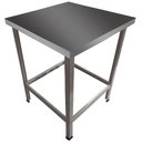 Ver imagem 1 de Mesa De Serviço Confeitaria Açougue Padaria 55x55 Slim Tampo Inox
