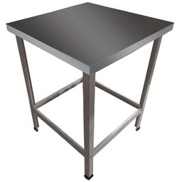 Mesa De Serviço Confeitaria Açougue Padaria 55x55 Slim Tampo Inox - 1