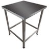Mesa De Serviço Confeitaria Açougue Padaria 55x55 Slim Tampo Inox - 1