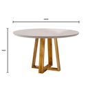 Ver imagem 3 de Conjunto Sala de Jantar Natalle e Rubi 4 Lugares Mesa Redonda 1m e 4 Cadeiras Moveis Mix