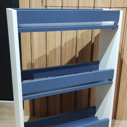 Carrinho Auxiliar para Organização de Livros e Brinquedos em Azul e Branco - 1