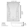 Banheira Dupla Toronto com Hidro - 127v - 2