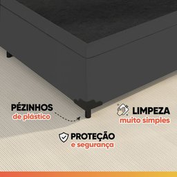 Cama Box Baú Colchão Casal Molas Ensacadas City Pillow Top 138x188x64cm Branco / Cinza Hellen - 10 Cama Box Baú Colchão Casal Molas Ensacadas City Pillow Top 138x188x64cm Branco / Cinza Hellen - 10
