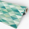 Papel de Parede Adesivo Geométrico 013 Verde 1.20x0.58m - 3