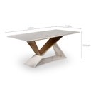 Ver imagem 2 de Mesa de Jantar Liza com Vidro Mmj-as As-castanho Claro/branco Laca 2,00m