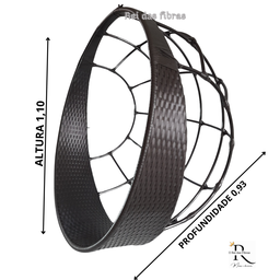 Balanço  Ninho  Fibra Sintetica +ALMOFADA IMPERMEAVEL DIRETO FABRICA - 5