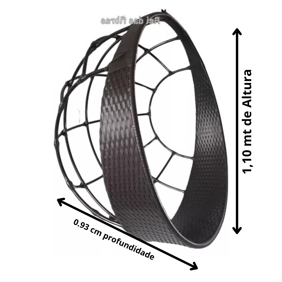 Balanço Suspenso Ninho sem Suporte Fibra Sintetica Rei Das Fibras - 4